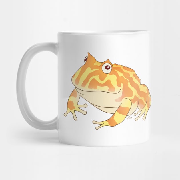 Albino Pacman Frog by anacecilia